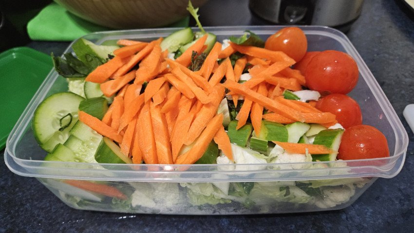 Salad with tomatoes,cucumber and carrots